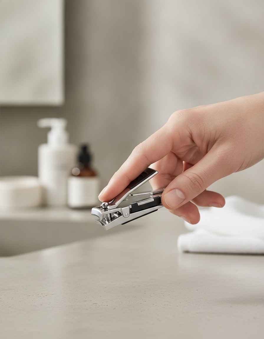 Eclipped clipper held in hand